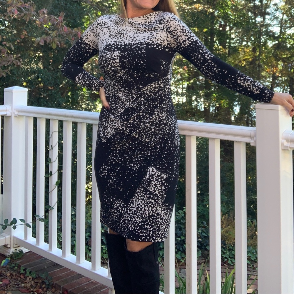 abstract bodycon dress